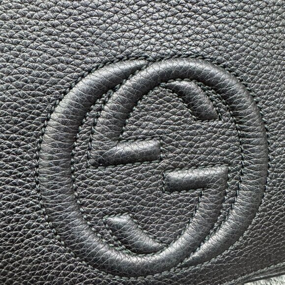 GUCCI Soho Black Leather Shoulder Bag 688-082125 - Picture 11 of 12